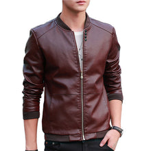 Load image into Gallery viewer, URBANFIND 2018 Autumn Winter Men's Leather Coat Korean Slim Fit Leather Jackets Size M-4XL Fashion Casual Outwear for Man Jacket